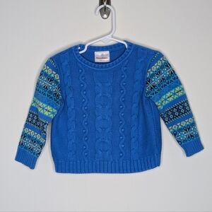 Hanna Andersson Fair Isle Knit Sweater 80 2T